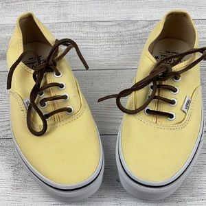 Vans California Yellow with Leather Lace Size 6 Men, Women 7.5 Canvas